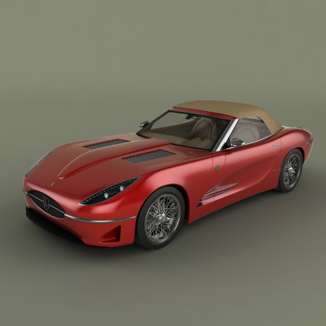 lyonheart k convertible 3Dモデル .c4d .max .obj .3ds .fbx .stl .blend 