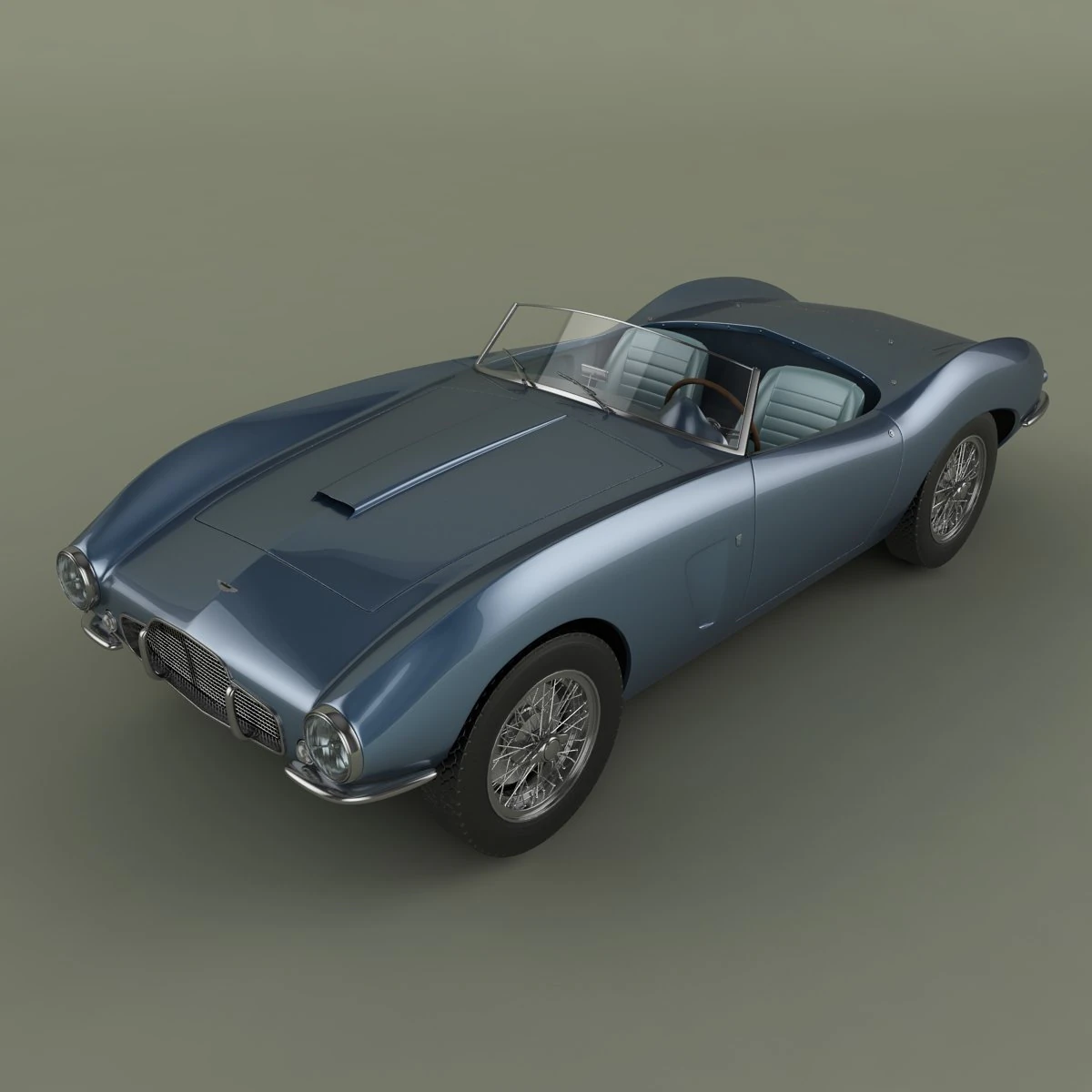 aston martin db24 bertone spider 3D Model .c4d .max .obj .3ds .fbx .stl .blend 