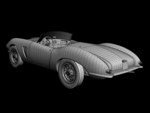 aston martin db24 bertone spider 3D Model