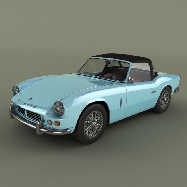 triumph spitfire mk2 Model 3D .c4d .max .obj .3ds .fbx .stl .blend 