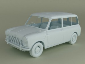 morris mini minor traveller 3D 模型