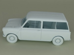 morris mini minor traveller 3D 模型