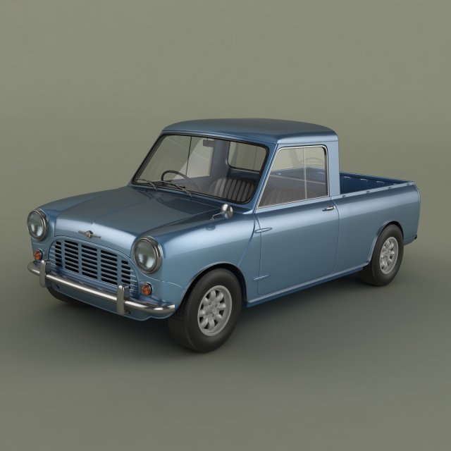 morris mini pickup 3D Model .c4d .max .obj .3ds .fbx .stl .blend 