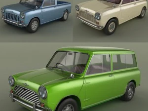 morris mini cars 3D Model