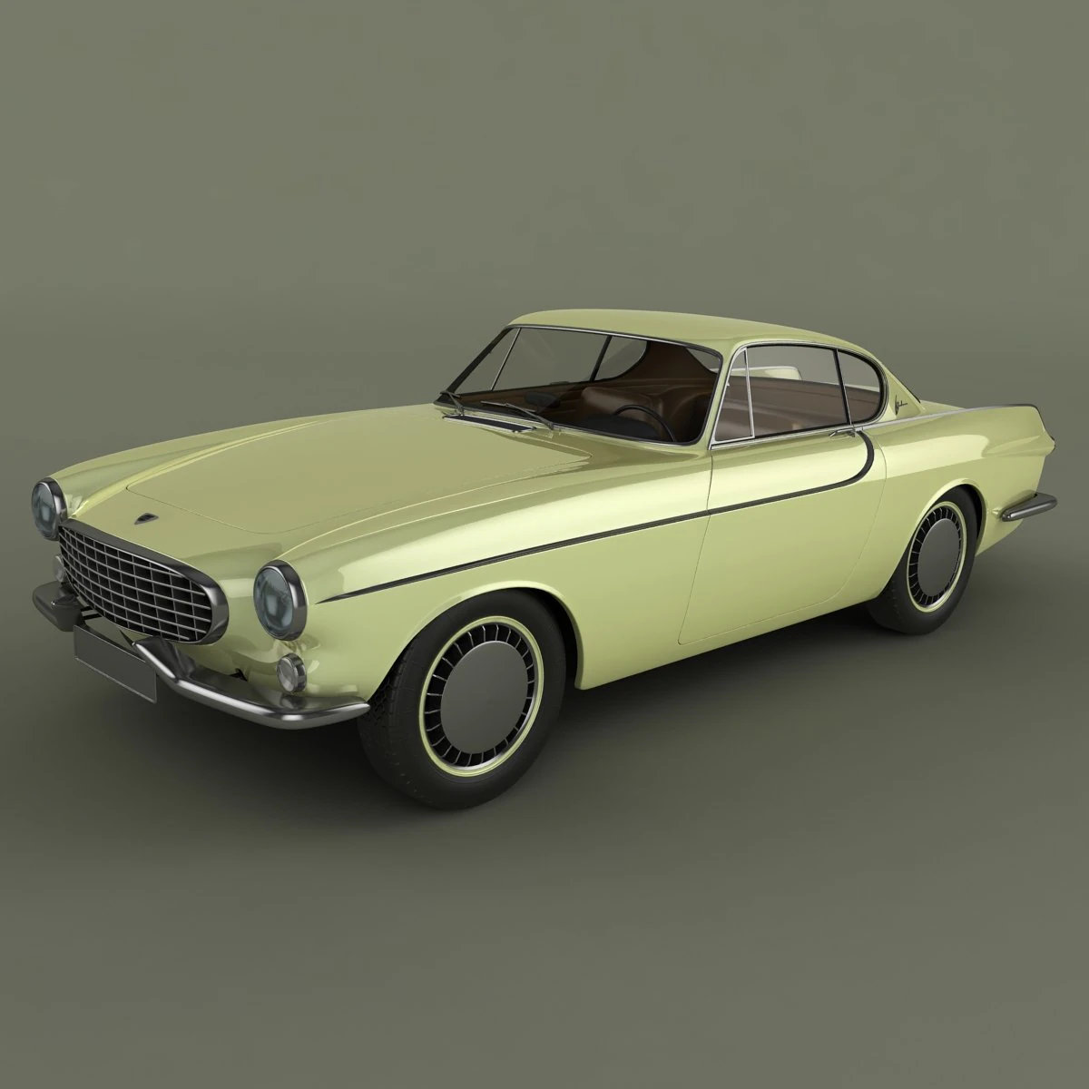 volvo p1800 1961 3D Model .c4d .max .obj .3ds .fbx .stl .blend