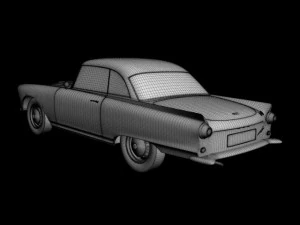 auto union 1000 sp 3D Model