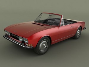 peugeot 504 convertible 3D 模型