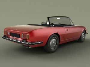 peugeot 504 convertible 3D 模型