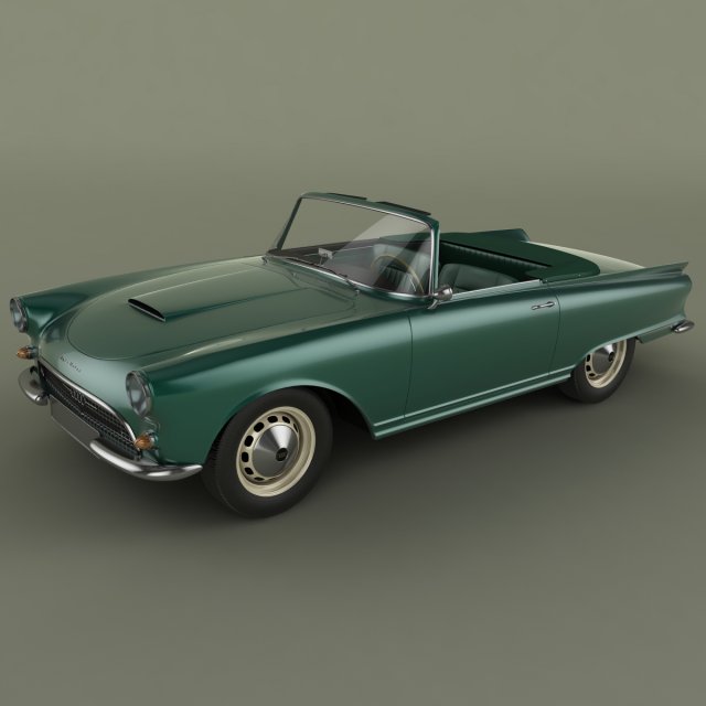 auto union 1000 sp cabriolet 3D-Modell .c4d .max .obj .3ds .fbx .stl .blend 