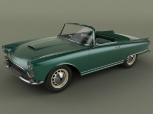 auto union 1000 sp cabriolet 3D Model