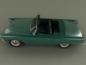 auto union 1000 sp cabriolet 3D-Modell