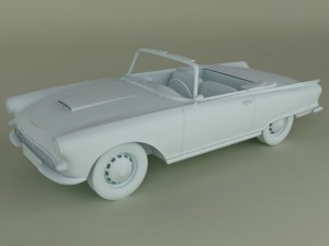 auto union 1000 sp cabriolet 3D-Modell