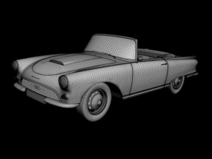 auto union 1000 sp cabriolet 3D-Modell