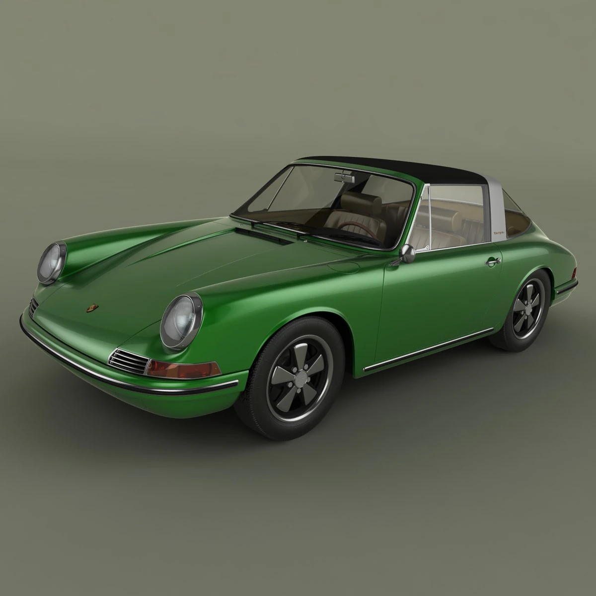 porsche 911 targa 3D Model .c4d .max .obj .3ds .fbx .stl .blend 