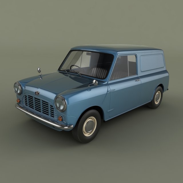 austin mini van 3D Модель .c4d .max .obj .3ds .fbx .stl .blend 