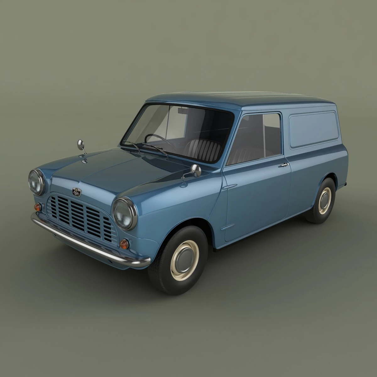 austin mini van 3D Model .c4d .max .obj .3ds .fbx .stl .blend 