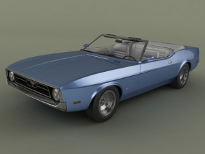 shelby mustang convertible 1971 3D Model