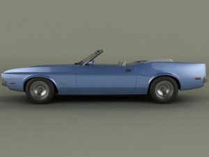 shelby mustang convertible 1971 3D Model