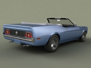 shelby mustang convertible 1971 3D Model