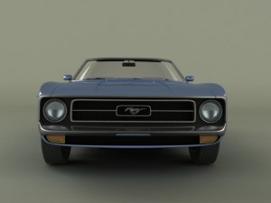 shelby mustang convertible 1971 3D Model