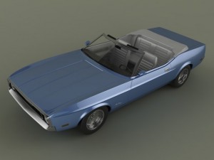 shelby mustang convertible 1971 3D Model