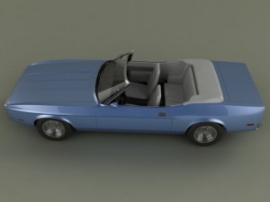 shelby mustang convertible 1971 3D Model