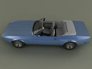 shelby mustang convertible 1971 3D Model