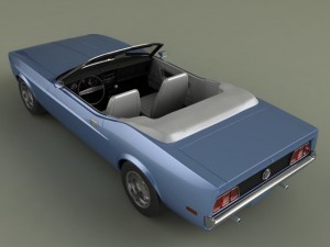 shelby mustang convertible 1971 3D Model