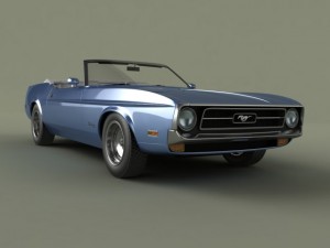 shelby mustang convertible 1971 3D Model