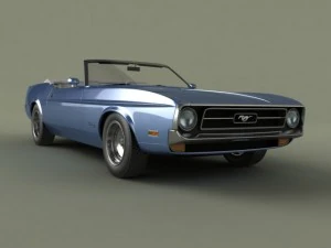 shelby mustang convertible 1971 3D Model