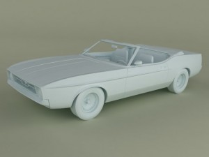 shelby mustang convertible 1971 3D Model