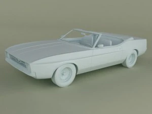 shelby mustang convertible 1971 3D Model
