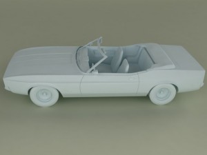 shelby mustang convertible 1971 3D Model