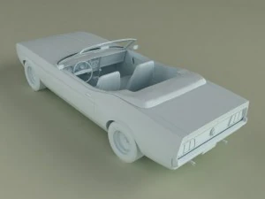 shelby mustang convertible 1971 3D Model