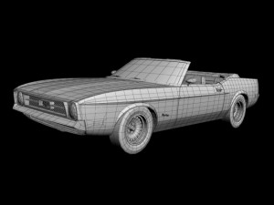 shelby mustang convertible 1971 3D Model