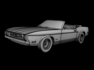 shelby mustang convertible 1971 3D Model