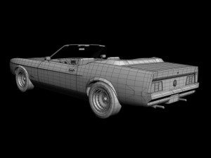 shelby mustang convertible 1971 3D Model