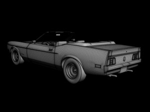 shelby mustang convertible 1971 3D Model