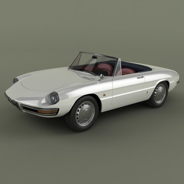 alfa romeo duetto  spider 3D 모델 .c4d .max .obj .3ds .fbx .stl .blend 