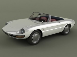 alfa romeo duetto  spider 3D मॉडल