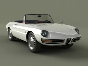 alfa romeo duetto  spider 3D Model