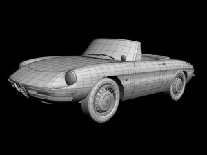 alfa romeo duetto  spider 3D 모델