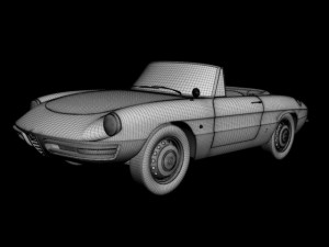alfa romeo duetto  spider 3D 모델