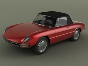 alfa romeo duetto  spider 3D 모델