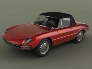 alfa romeo duetto  spider 3D Model