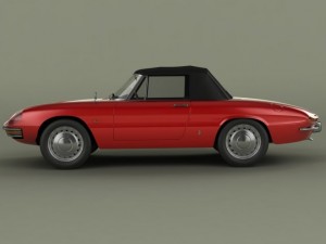 alfa romeo duetto  spider 3D 모델