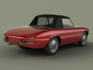 alfa romeo duetto  spider 3D 모델