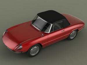 alfa romeo duetto  spider 3D 모델