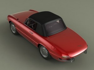 alfa romeo duetto  spider 3D 모델