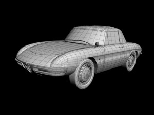alfa romeo duetto  spider 3D 모델